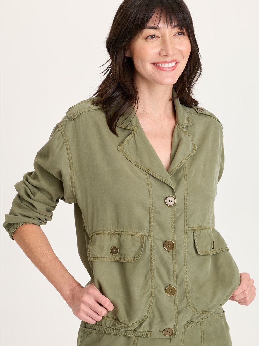 XCVI Miro Twill Bomber Jacket Espalier Pigment